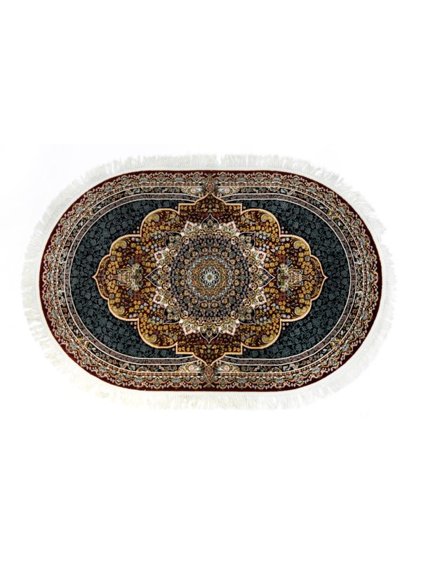 Килим класика овальна темна бірюза, 160/230 см
